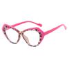 Gafas de Lluvia Estilo Nuevo Transfronterizo Europeo y Americano Bloques de Color Irregulares Ojo de Gato Antiluz Azul Lentes Lisos Marco Natural para Miopía