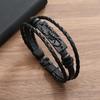 Pulsera con hebilla de aleación de estilo punk oscuro para hombre, pulsera con personalidad de aventura con timón cruzado transfronterizo europeo y americano
