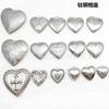 Suministros del Fabricante Colgante de Caja para Fotos en Forma de Corazón de Acero de Titanio, Caja para Fotos de Corazón de Melocotón de Acero Inoxidable, Marco para Fotos en Forma de Corazón Accesorios de Joyería DIY