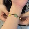 Pulsera Imitación Jade Hetian Conejo Marca Fu para Mujer Diseño de Nicho ins de Alto Valor Pulsera de Mano para Estudiante Regalo Antiguo para Novia