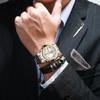 Relógio à prova d'água não mecânico para homem atacado relógio para homem com pulseira de aço calendário luminoso relógio de quartzo transmissão ao vivo