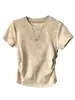 Camiseta de Manga Corta para Mujer, Nuevo Estilo de Verano, Tallas Grandes, Corte Entallado, Top de Mariposa Único y Versátil para Chicas Ligeramente Gorditas