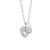 Pingente de Prata Esterlina S925 Colar com Moissanita 50 Pontos Cor D Colar com Diamante Moissanita Estilo Francês de Alta Qualidade