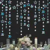 Decoración de fondo para fiesta de cumpleaños de producto nuevo transfronteriza para 16, 18, 30 años, números de estrella coloridos, suministros de pancarta de cumpleaños