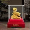 Ornamento de Veludo Flocado Ano do Carneiro Dourado Auspicioso e Desejoso Próspero Riqueza Presente de Reunião Anual Atraindo Riqueza e Tesouro Ornamento