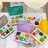Caja de Medicamentos Portátil Transfronteriza de 6 Compartimentos, Caja de Empaque de Medicamentos Portátil Mini para Viajes de Negocios, Caja de Pastillas Transfronteriza