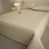 Colcha de cama de algodão puro dupla face, peça única, 100% algodão, lençol de cama tatami acolchoado, adequado para todas as estações, conjunto de três peças