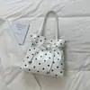 Shuai Mi Home Estilo Coreano Ins Lunares para Mujer 2026 Nuevo Nicho Cordón Moda para Viajar Bolso Tote de Hombro Único Bolso de Mano