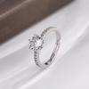 Anillo geométrico de circonita estilo ins moda japonesa y coreana temperamento personalidad sensación de diseño lleno de anillo de diamante suministro de regalo al por mayor