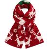 Bufanda navideña roja de punto de Año Nuevo estilo coreano tipo cachemira con alce para invierno, cálida, para pareja, chal navideño