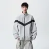 NASA SOBRE Chaqueta de vuelo tipo americano con bloques de color y patchwork, colección nueva primavera/otoño 2026 para hombre, chaqueta tipo béisbol con cuello alto
