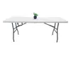 Mesa Longa Dobrável de Plástico Mesa Portátil Soprada Mesa para Feira ao Ar Livre Mesa para Evento de Banquete Mesa Simples