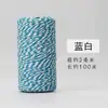 Pacote Decorativo para Festa de Natal Corda para Zongzi Fio de Algodão Dupla Cor Corda Grossa de Algodão Colorida 2MM100 m