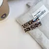 Nuevo Pasador de Acetato de Moda con Estampado de Leopardo Retro, Simple y Versátil, Pinza Lateral de Gama Alta, Pinza de Pato, Pasador para Cabello Roto