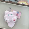 Chaveiro de Pelúcia Fofo com Cauda Longa, Pingente de Mochila para Melhor Amigo, Presente