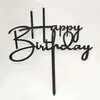 Cartão de feliz aniversário cartão de bolo de aniversário plug-in de acrílico para bolo bandeira vermelha da rede ornamentos de decoração de bolo