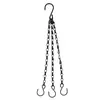 Corrente para Cesto Suspenso Preto Branco Zinco Corrente de Suspensão Corrente para Vaso de Flores Corrente de Suspensão para Vaso de Flores Três Conjuntos de Correntes 4 Correntes por Conjunto Corrente com Gancho Duplo 60cm