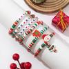 Moda de Natal Feito à Mão Cerâmica Macia Pulseira Papai Noel Atmosfera de Feriado Transfronteiriço Quente Contas Conjunto de 12 Peças