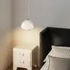 Lámpara de Espectro Completo Nueva y Ajustable, Lámpara Minimalista de Estilo Italiano con Forma de Capullo, Lámpara Colgante Táctil para Isla Estilo Crema