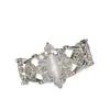 Anillo Versa diseño vintage japonés femenino bañado en oro microincrustado piedra lunar encaje nicho ins anillo diario