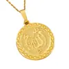 Transfronterizo Europeo y Americano Nuevo Producto Disco Chapado en Cobre y Oro Tótem Colgante para Mujer DIY Moda Joyería de Alta Gama Accesorios