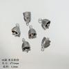 [Dinastia das Flores] Pingente de Fechadura Ruyi de Pena Cauda de Peixe Retrô Contas de Liga Acessórios de Metal Material DIY Feito à Mão