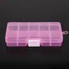 Caja Transparente para Joyería de 10 Compartimentos Rejillas de Plástico Desmontables Aretes Cuentas Anillos Joyería Caja Mini de Almacenamiento
