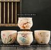 Novo estilo vaso de flor suculenta vaso de cerâmica de pilha antiga calibre grande e pequeno vaso de flor suculenta retrô personalidade criativa simples vaso de flor de grés