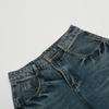 Jeans Vintage Lavado Estilo Americano Novo 2025 Jiayi Library para Homens Calças Wide Leg Distintas Vibe Masculina e Feminina