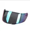 Casco de Motocicleta Negro con Lente Grande Color Té Negro con Recubrimiento Plateado, Accesorios Coloridos para Motocicleta para Montar, Unisex, Visión Nocturna, Transmite Luz