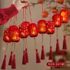 2026 Año del Caballo Nuevos Accesorios para Fotos Hanfu Festival de los Faroles Tela DIY Faroles Estampados en Oro Faroles de Mano Brillantes para Niños