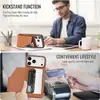Compatible con carcasa de teléfono magnética dos en uno para iPhone 18, carcasa con ranura para tarjetas para Samsung S26, carcasa de cuero con carga inalámbrica MagSafe