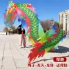 Dança Quadrada Homens e Mulheres de Meia-Idade e Idosos Fitness Dança do Dragão com Fitas Coloridas Dragão Voador Chinês Estrutura de Aço Cabeça de Dragão Adereços de Performance de Dança do Dragão