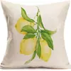 Funda de almohada de lino nórdico nuevo para Amazon transfronterizo, funda de almohada con estampado de frutas de verano, funda para cojín de sofá para el hogar