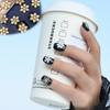 Nuevo Copo de Nieve Navideño Transfronterizo Metal Diamante Joyería Manicura Uñas Hueco Diamante Completo Manicura Uña Usable Joyería de Diamantes