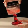 Vaso Alto de Vidrio con Diseño de Nicho Estilo Palacio con Diseño en Relieve, Copa de Vino Tinto, Vaso de Whisky, Juego de Copas para Cócteles de Bar