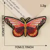 Li Xin bordado por computadora logo animal mariposa logo de tela accesorios para ropa cuenta manual parche DIY pegatina de tela bordada rosa