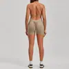 Pêssego Levantamento de Quadril e Levantamento de Costas Terno Feminino Corrida Ao Ar Livre Justo Secagem Rápida Fitness Terno 41720