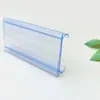 Stock Listo de Fábrica Tira de Estante de Supermercado Tipo Tarjeta Presionable Tira de Etiqueta de Precio Plástico Transparente PVC Tarjeta Exterior Tira de Etiqueta de Precio
