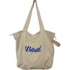 Bolsa Tote para Mujer con Diseño de Cierre de Cordón de Aspecto Elegante Bolsa de Lona Gran Capacidad Ligera Moderna Bolso de Hombro para Viajes al Trabajo Venta al por Mayor