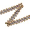 Chanel estilo dourado renda cruz centipede cinta fita faça você mesmo colar punho acessórios de vestuário renda