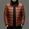 Yingao chaqueta de algodón tipo pan nuevo de invierno para hombre cuello alto cálida con cremallera casual engrosada juvenil abrigo de algodón engrosado moderno
