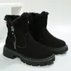 Comércio exterior botas de neve plus size para mulheres 2023 Inverno novo sapatos femininos com forro de fleece botas quentes AliExpress sapatos de algodão transfronteiriços atacado