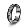 Anéis de Casal Anéis de Par Amazon Europeu e Americano Moda Versátil Estilo Anos Dourados Retro Fileira de Diamantes Aço Inoxidável Aço Titânio