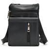 Malunte 6.5" 6.8" 7" Bolsa para Teléfono Móvil de Pantalla Grande Capa Superior Piel de Vaca Riñonera de Cuero Genuino para Hombre Bolso Cruzado Pequeño Casual