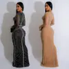 C6832 Transfronteiriço Aliexpress Amazon Moda Europeia e Americana Roupas Femininas Vestido de Renda com Strass com Textura de Alto Padrão e Novo Estilo