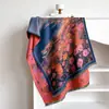 Bufandas Cálidas de Imitación Cachemir Variadas para Mujer, Invierno 2025, Pintura al Óleo, Elegantes de Gama Alta, Bufanda Versátil de Doble Uso
