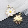 1 colgante de aleación de margarita goteante, accesorios de aleación, pendientes de banda de goma, colgante perforado, colgante coreano DIY