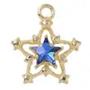 Colgante de Estrella de Cinco Puntas con Corte de Diamante Casual y Versátil Pendientes Pulsera Accesorios para el Cabello Hechos a Mano con Bricolaje Accesorios de Aleación