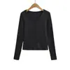 Conjunto de Tres Piezas: Camiseta Cardigan Manga Larga Estilo Puro Deseo Coreano + Top Camisola Corta + Falda de Línea A Elástica de Cintura Alta